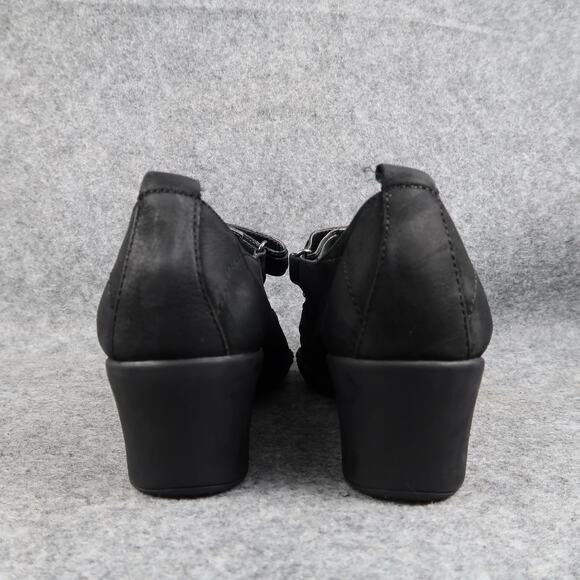 Aerosoles Shoes Womens 7 Mary Jane Wedge Fashion Comfort Black Leather Tornado - Picture 5 of 14